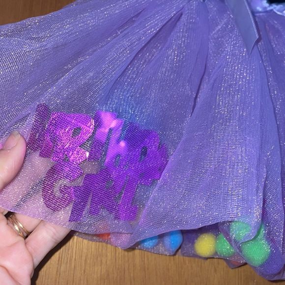 •PRINCESS EXPRESSIONS•TUTU “BIRTHDAY GIRL” SKIRT WITH COLORFUL POM-POM SIZE 4-6X - Picture 6 of 7